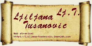 Ljiljana Tušanović vizit kartica